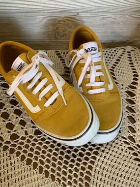 Vans Ladies Off the Wall Sneakers in Mustard Yellow